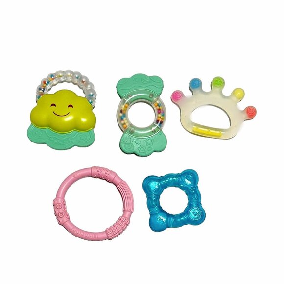 Infant Teether Tactile Chew Toys 5 Pieces - Picture 1 of 2